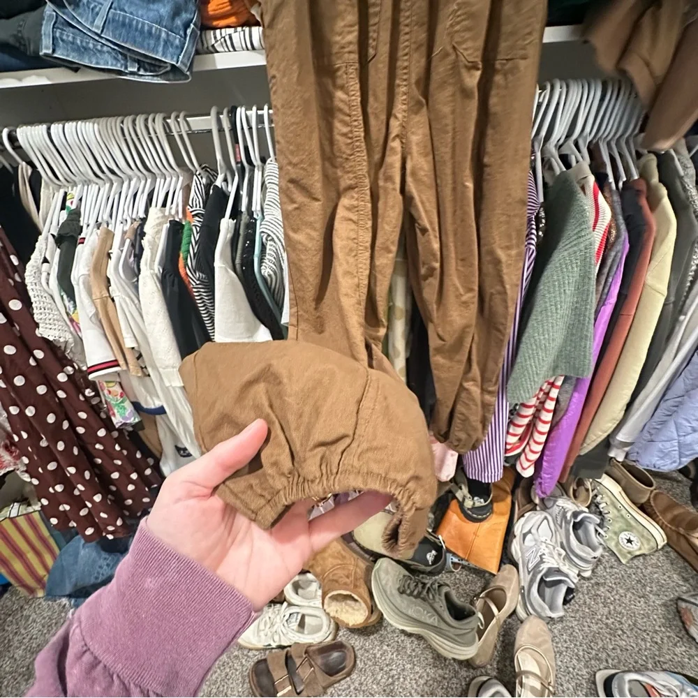 Brown jogger jumpsuit - Picture 5 of 6